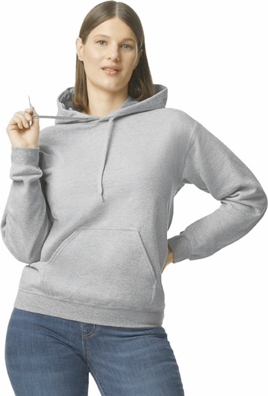 Gildan Sweater met capuchon Midweight Softstyle GISF500 - RS Sport Grey - S