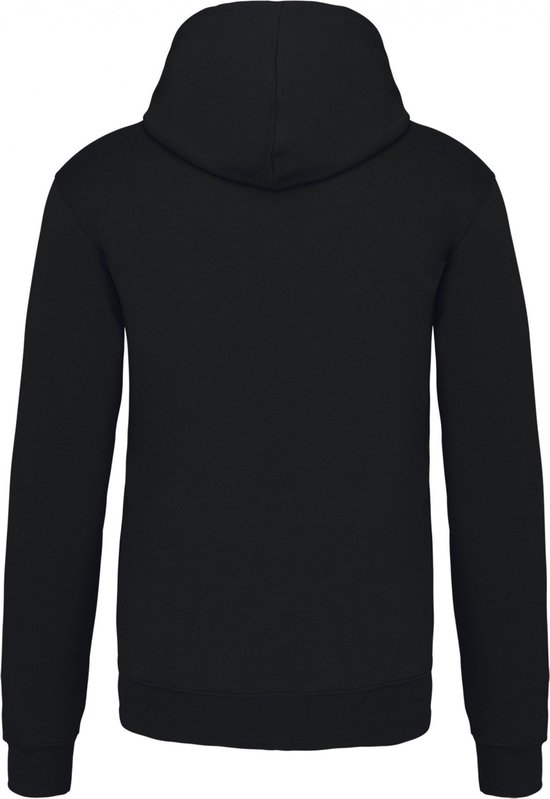 Sweatshirt Heren XS Kariban Lange mouw Black / Light Royal Blue 80% Katoen, 20% Polyester
