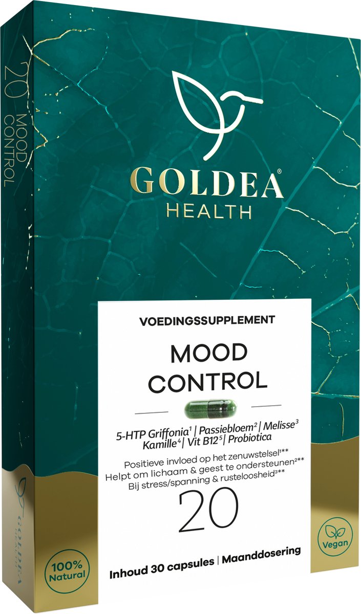 Goedkoopste Goldea Health Mood Control - Supplement / Voedingssupplement ADD - ADHD - met oa 5-HTP Griffonia en kamille - 30 capsules