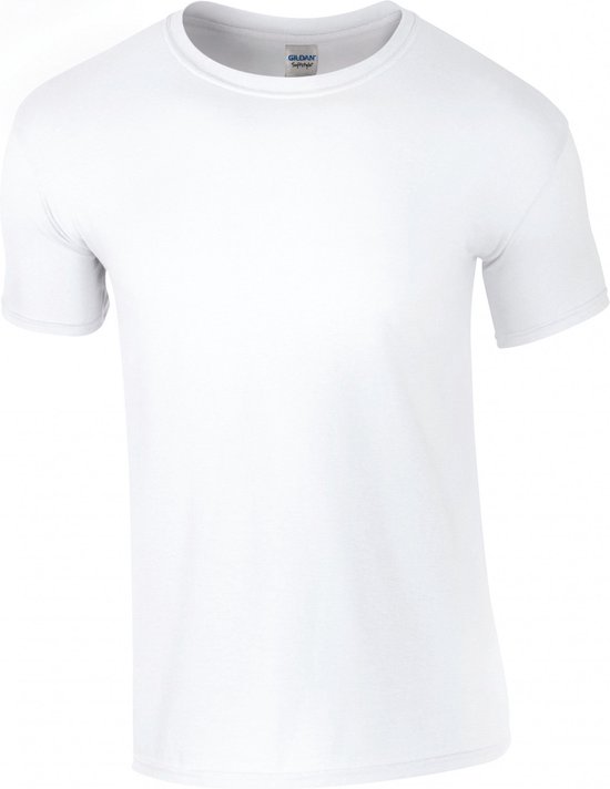 T-shirt met ronde hals 'Softstyle® Ring Spun' Gildan Wit - 4XL