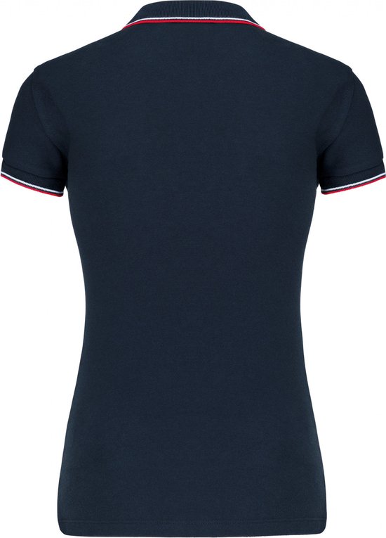 Kariban Damespolo korte mouwen K251 - Navy / Red / White - S