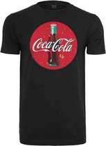 Merchcode Coca Cola - Bottle Logo Heren T-shirt - 4XL - Zwart