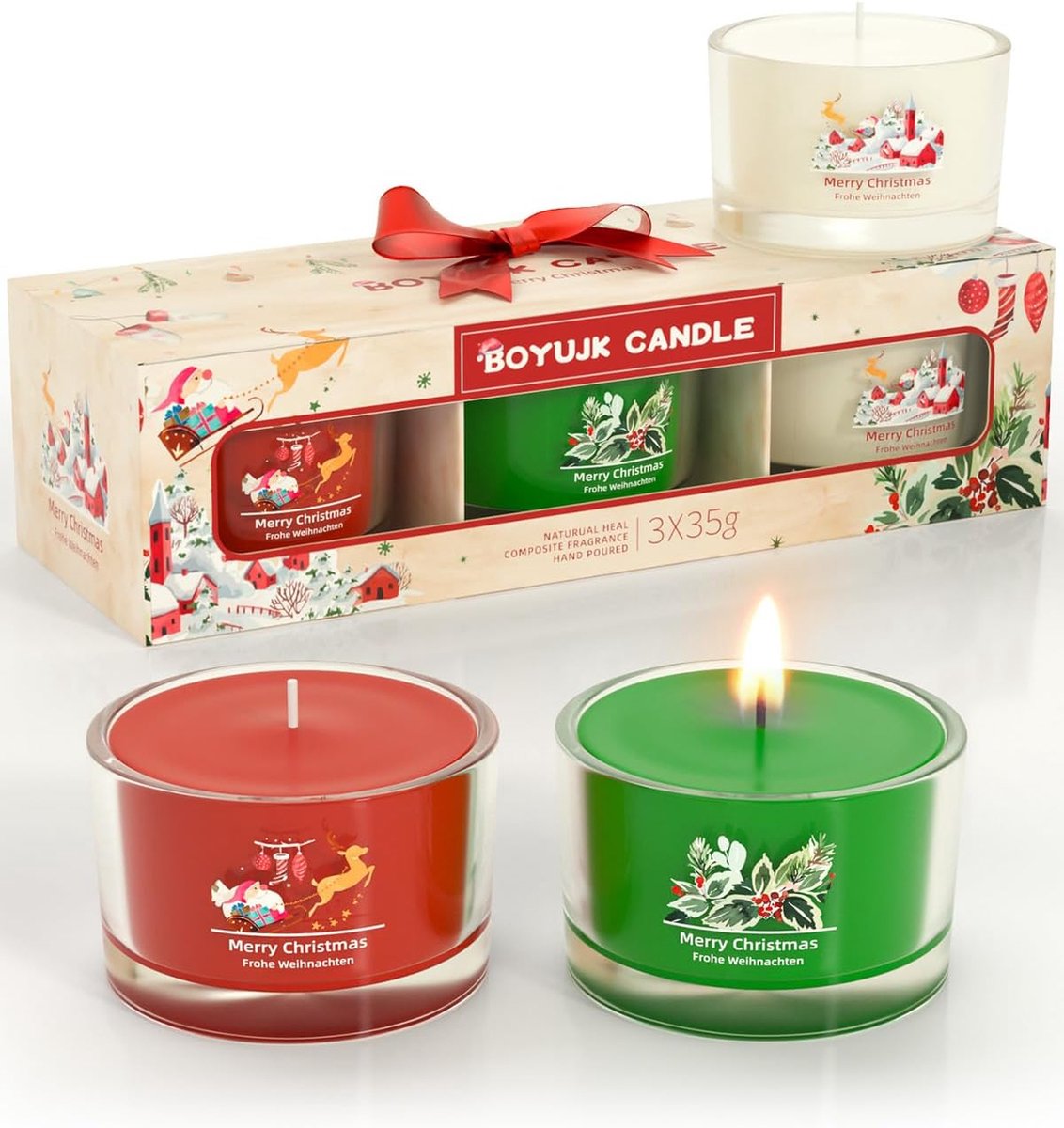 Goedkoopste Kerstkaars, kerstkaarsen, geschenken voor vrouwen, kerstgeurkaarsen, cadeauset voor haar, kerstcadeaus voor vrouwen en mannen