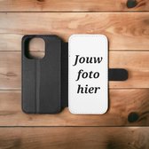 Gepersonaliseerd kunstleer bookcase telefoonhoesje voor IPhone 15 Pro met uw eigen foto (stuur de foto naar: info@antarvibes.nl)