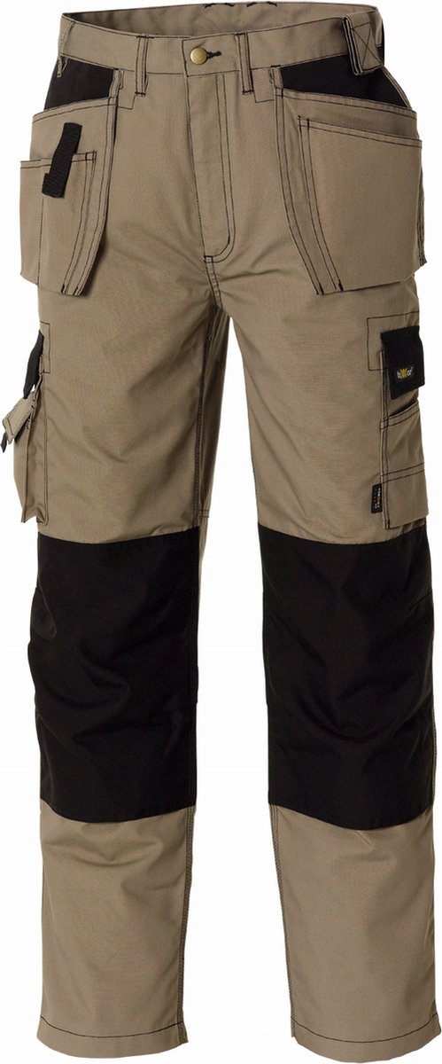 teXXor Canvasbroek Panama kaki/zwart