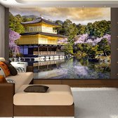 Fotobehangkoning - Behang - Vliesbehang - Fotobehang Japans Landschap - 100 x 70 cm