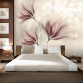 Fotobehangkoning - Behang - Vliesbehang - Fotobehang Sprankelende Bloemen - Hotel Chique - Luxe - Luminous Morning - 250 x 175 cm