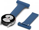 Universeel Smartwatch 20MM Siliconen Bandje Geschikt Voor Verpleegkundigen - Geschikt Voor Dames - Blauw