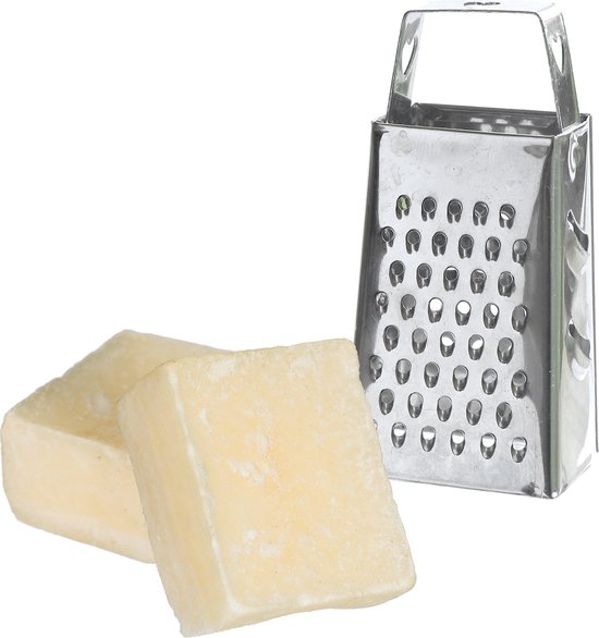 Ideas4seasons Amberblokjes/geurblokjes cadeauset - cashmere geur - inclusief mini rasp