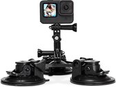 Premium Auto Camera Mount Bevestiging Geschikt voor Go Pro - Houder Action Camera met Zuignappen - Auto Accessoires - Zwart