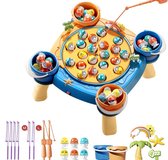 Jeu de Pêche magnétique - Table de jeu - Interactif - Pour Enfants - Pêche électrique - Jouets - Musique - Jeu de spinning - Bébé - 3 ans - Cadeau - Blauw