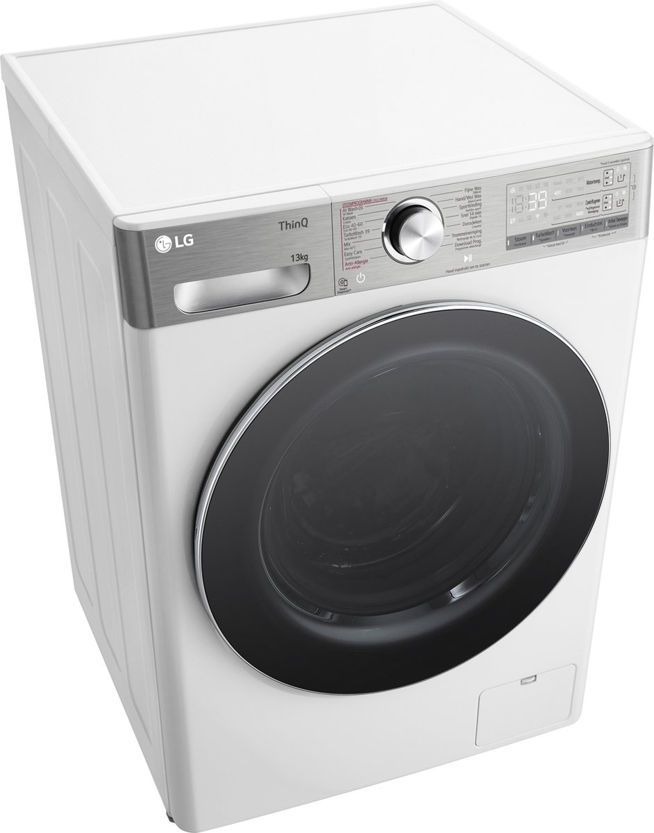 LG F4WR9513S2W wasmachine 13 kg met AI DD voor slimme stofverzorging - TurboWash 39 voor sneller wassen - EzDispense automatische dosering - hygiënisch wassen met stoom en ThinQ slimme bediening. Energieklasse A-10% — afbeelding 3
