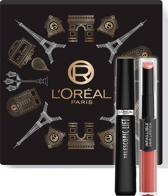 Foto: L or al paris telescopic lift mascara infaillible 24h lipstick 312 incessant russet lipstick giftset geschenkset