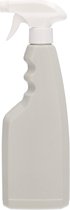 6x Gerecyclede Sprayfles 500ml met Spray Pomp - Spuitfles, Sprayflacon, Plantenspuit, Kappersspuit Fles - Lege Plastic Flessen - Gereycled HDPE Kunststof - Wit