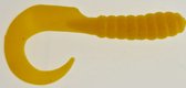 4x Twister enkel 9cm - 3,5 inch in de kleur yellow
