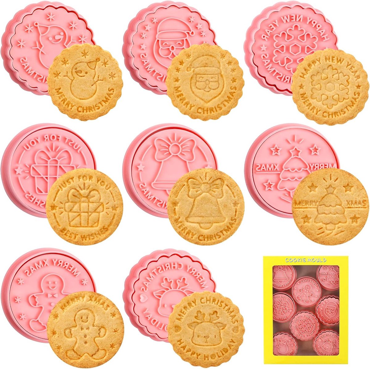 Uitsteekvormen van roestvrij staal, voor koekjes, gezandstraald, gebak,