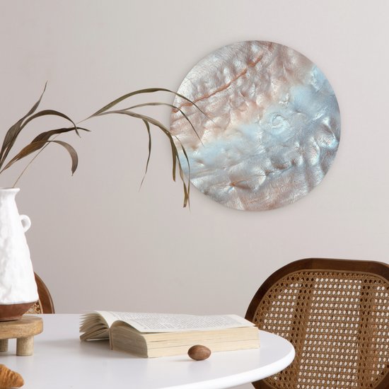 Cercle mural - Cercle mural intérieur - Coquillages - Abstrait - Nature - 30x30 cm - Décoration murale - Peintures ronds - Décoration chambre adulte