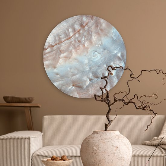 Cercle mural - Cercle mural intérieur - Coquillages - Abstrait - Nature - 60x60 cm - Décoration murale - Peintures ronds - Décoration chambre adulte