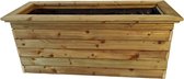 Plantenbak bloembak balkonbak grenen hout geïmpregneerd 98x33x43cm - rustiek2 - handgemaakt - duurzaam - zwaar