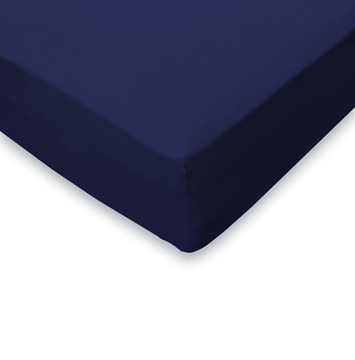 Eleganzzz Hoeslaken Jersey Stretch 35cm Hoekhoogte - Donker Blauw - Hoeslaken 120/130/140x200cmcm - Twijfelaar - Tweepersoons - 100% Katoen - Hoeslakens