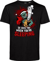 T-shirt kind Monster Santa | Foute Kersttrui Dames Heren | Kerstcadeau | Kerstpakket | Zwart | maat 68
