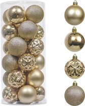 WONDERFUL CHRISTMAS® - Boules de Noël - Set de 24 pièces - Décorations de Noël - Décorations d'arbre de Noël - Ornements de Noël