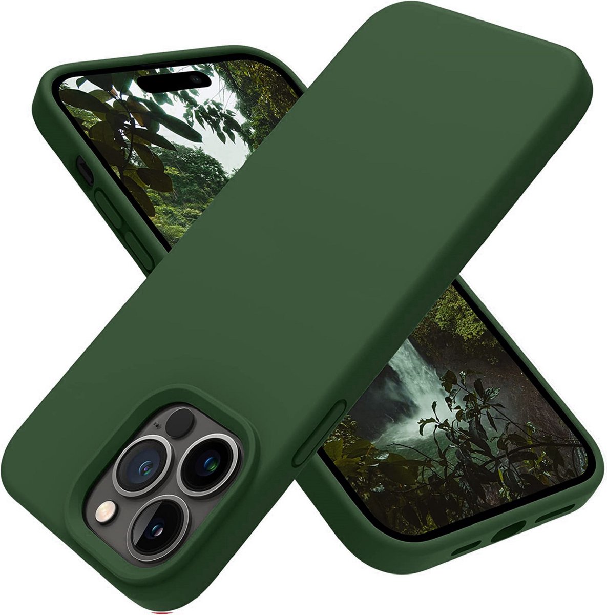 MNCdigi - Slim-fit siliconen hoesje - Groen - Geschikt voor Apple iPhone 14 Pro Max