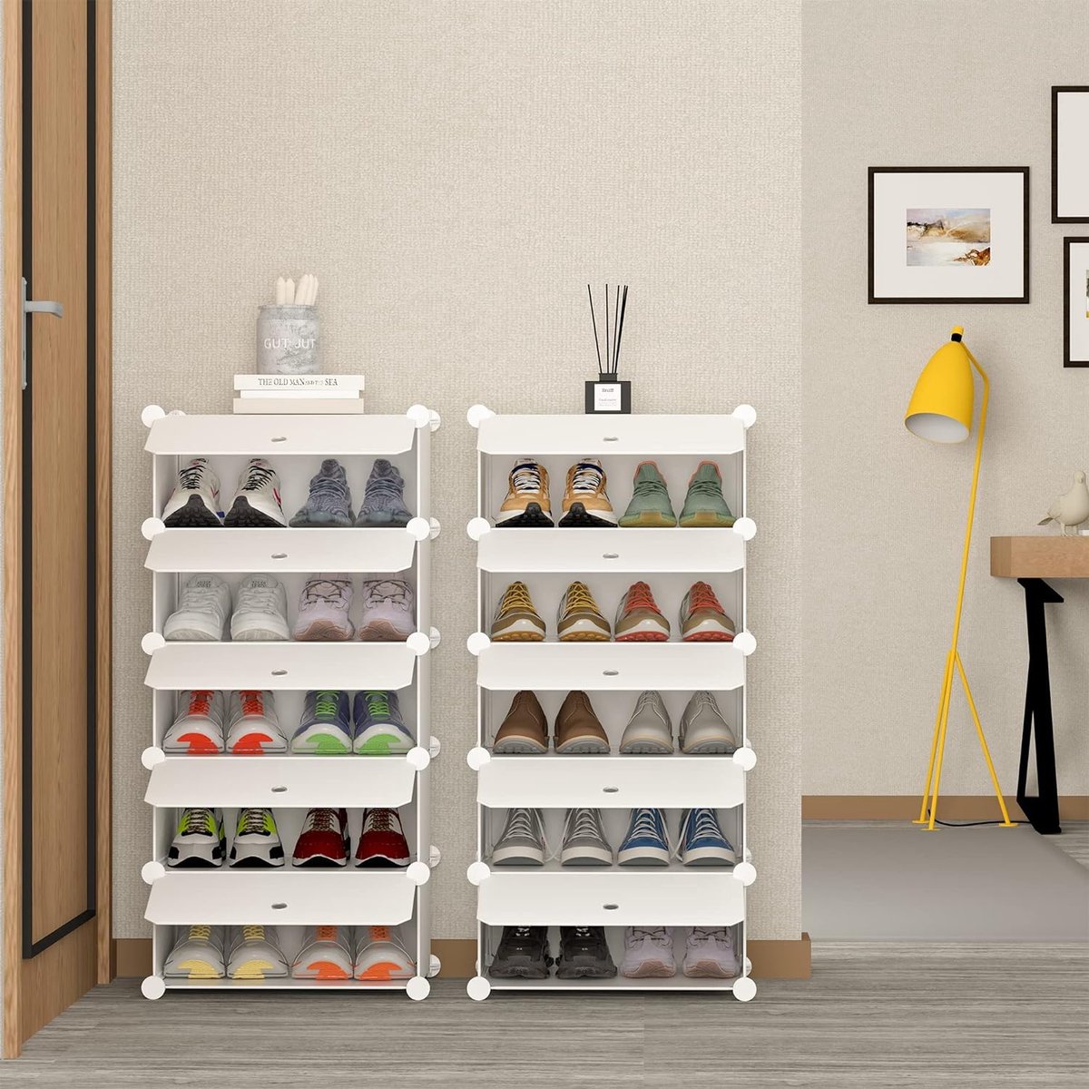 Schoenenrek, 10 niveaus, schoenenrek, kunststof schoenenrek, organizer voor hal, slaapkamer, entree , WZL02-FY-XG220531002