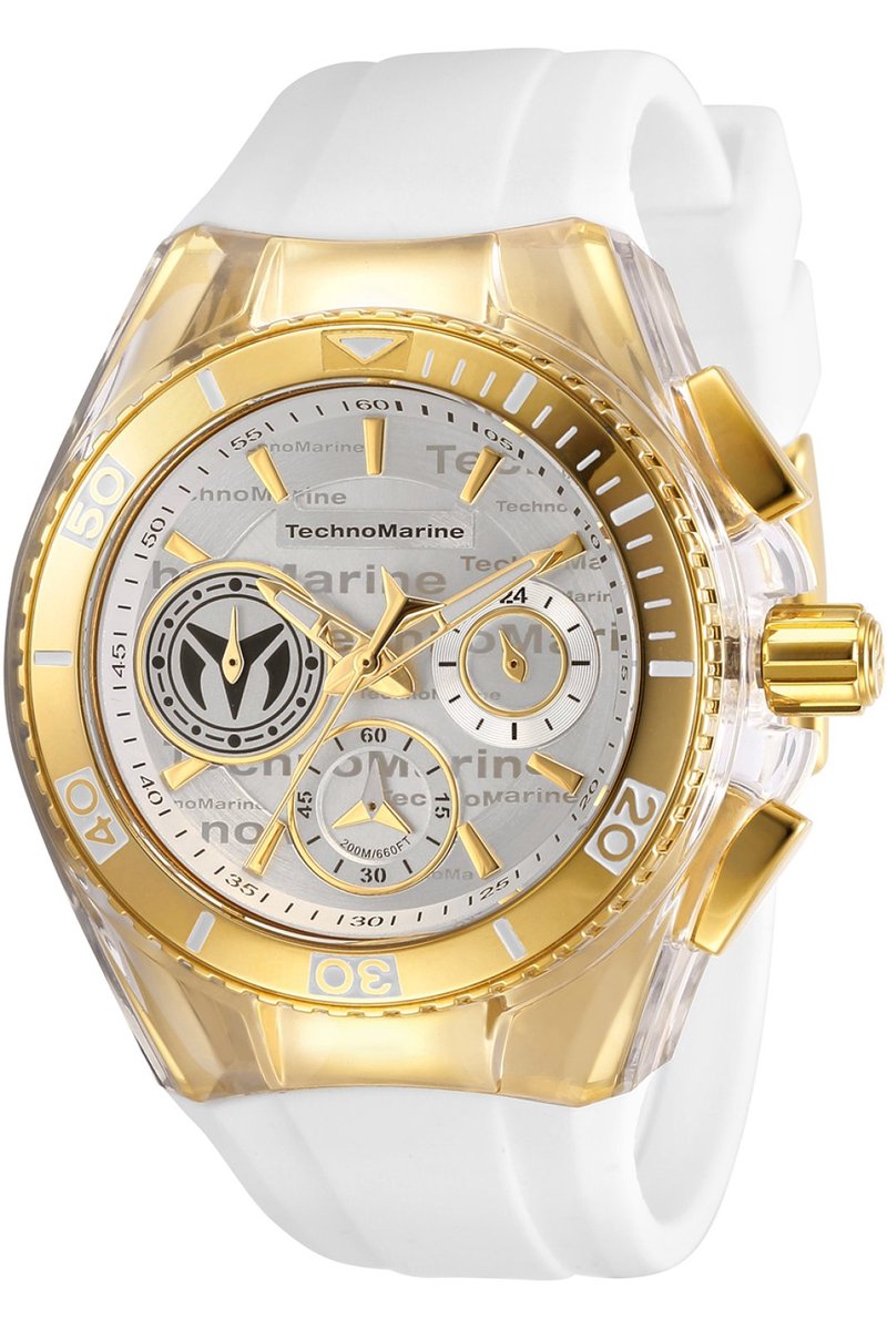 TechnoMarine Cruise TM-118133 Dames Horloge - Waterdicht - Analoog - Quartz Uurwerk - Roestvrij Staal met zilveren Wijzerplaat - 40mm