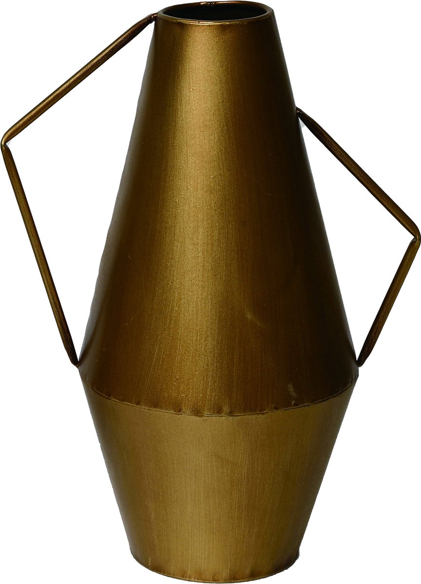 House of Nature - Vaas metaal Cadiz - 26cm - Antiek goud