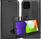 Cadorabo Hoesje geschikt voor Samsung Galaxy A22 4G / M22 / M32 4G in PHANTOM ZWART - Beschermhoes met magnetische sluiting, standfunctie en kaartvakje Book Case Cover Etui
