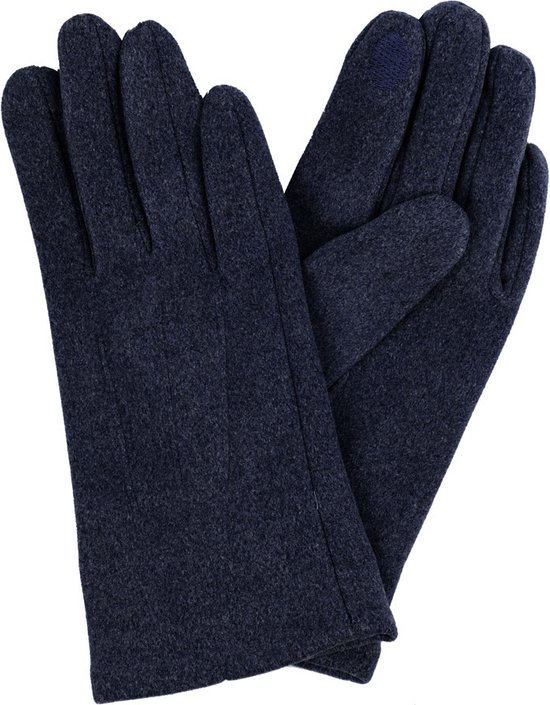 Elegante Dames Handschoenen - Touchscreen Handschoen - Donker Blauw - Maat L