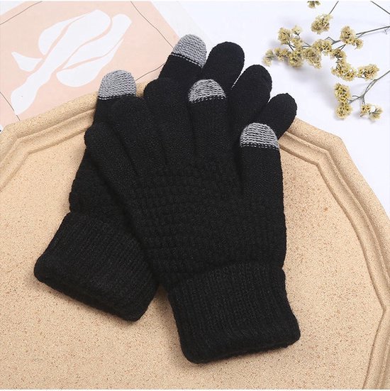 Amorar Winter Handschoenen Voor Dames – Gebreide Kasjmier Armwarmers, Vingerloos Met Duimgat, 45 Cm Lang