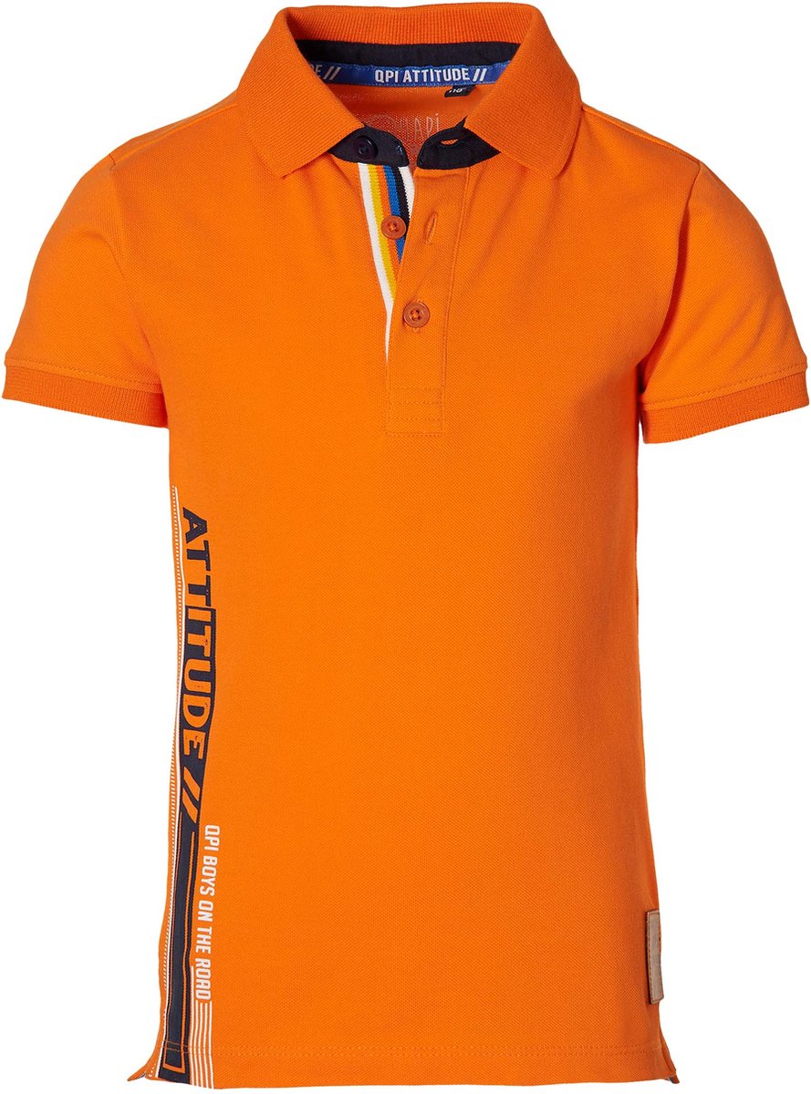 Quapi Polo shortsleeve Fano oranje - maat 92