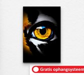 Schilderij oog - schilderij - kunst - schilderijen & posters - canvas - portret - 100 x 150 cm 18mm