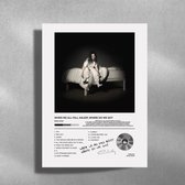 Billie Eilish - Metalen Poster 30x40cm - When We Al Fall Asleep, Where Do We Go? -