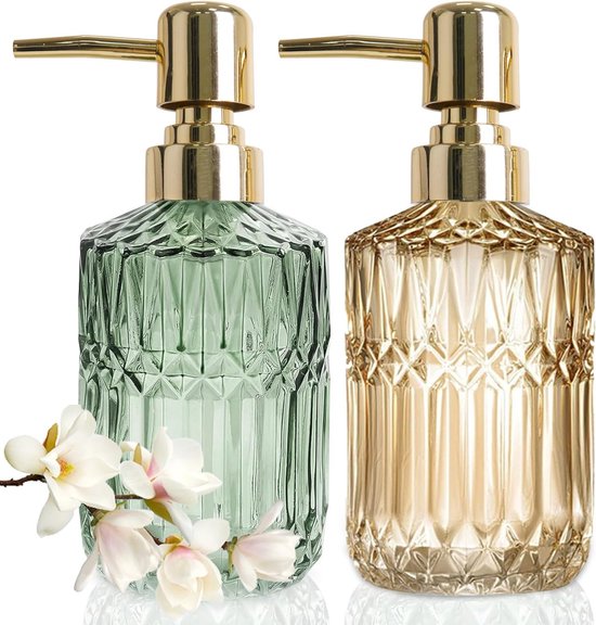GMISUN Zeepdispenser voor badkamer, 350 ml, afwasmiddeldispenser voor keuken, moderne zeepdispenser zwart glas met dienblad en waterdichte etiketten, handzeepdispenser, vloeibare zeepdispenser GMISUN Zeepdispenser voor badkamer, 350 ml, afwasmiddeldispenser voor keuken, moderne zeepdispenser zwart glas met dienblad en waterdichte etiketten, handzeepdispenser, vloeibare zeepdispenser