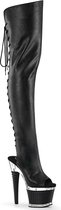 Pleaser - SPECTATOR-3030 Plateau Overknee Laarzen - US 6 - 36 Shoes - Zwart