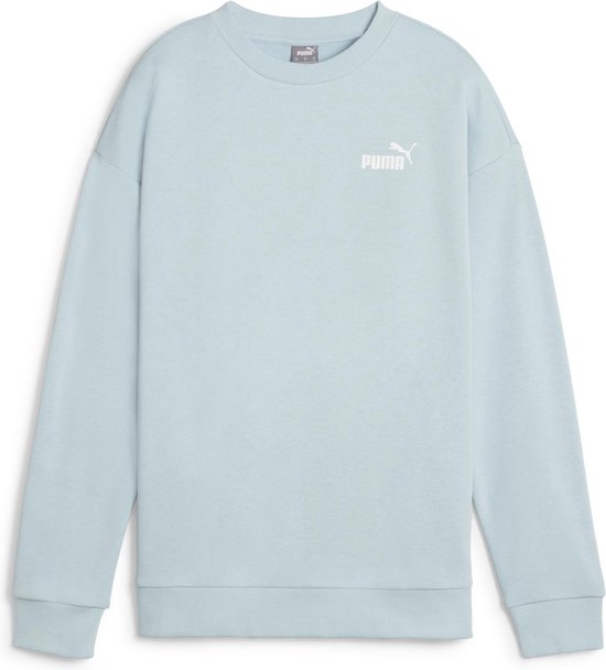 PUMA ESS+ Relaxed Small Logo Crew TR Dames Trui - Turquoise Surf