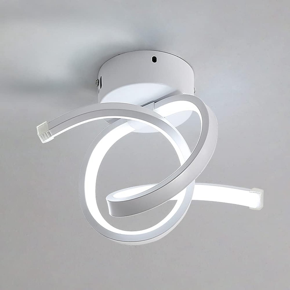 Goeco Plafondlampen - Moderne - LED - 20W - 19CM - gebogen plafondlamp - 6000K - wit licht
