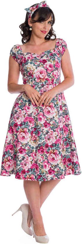 Banned - Robe évasée Flower Show - XL - Rose