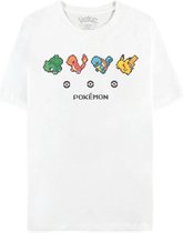 Pokémon - Starters Heren T-shirt - M - Wit