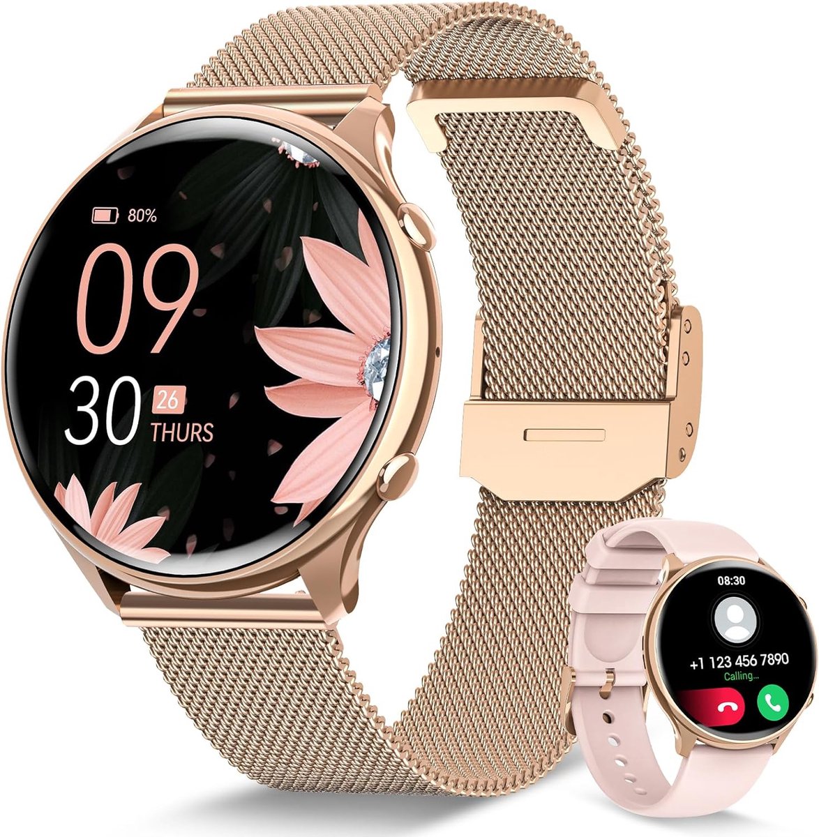 Fairweather Smartwatch Amoled Ultra – Dames & Heren – HD – Stappenteller – Slaapmeter – hartslagmeter – Geschikt voor iOS en Android - Fairweather