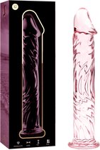 NEBULA SERIES BY IBIZA - MODEL 12 DILDO BOROSILICATE GLASS 17 X 3.5 CM PINK | BEST GLASS DILDO | SEX TOY FOR WOMAN | SEX TOY FOR MAN | PREMIUM GLASS DILDO