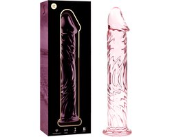 NEBULA SERIES BY IBIZA - MODEL 12 DILDO BOROSILICATE GLASS 17 X 3.5 CM PINK | BEST GLASS DILDO | SEX TOY FOR WOMAN | SEX TOY FOR MAN | PREMIUM GLASS DILDO
