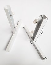 Sunet infrarood verwarmingspaneel voetstukken - 2 stuks - infrarood verwarming steunen - infrarood paneel staand - wit - ijzer