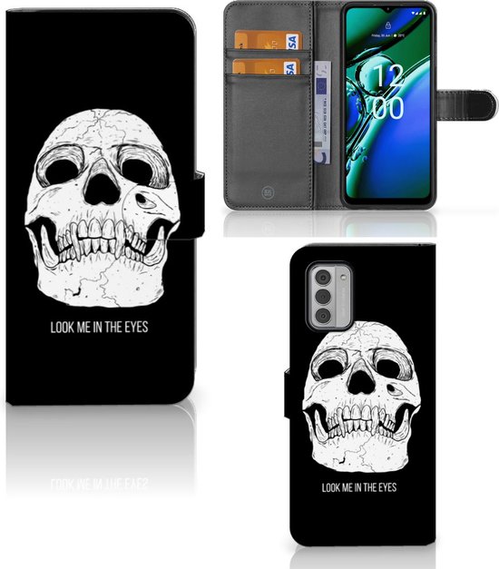 Flip Housse Nokia G42 Portefeuille Yeux Crâne