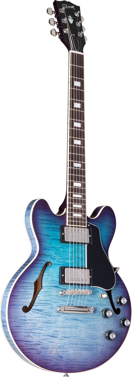 Gibson Modern Collection ES-339 Figured Blueberry Burst semi-akoestische gitaar met koffer
