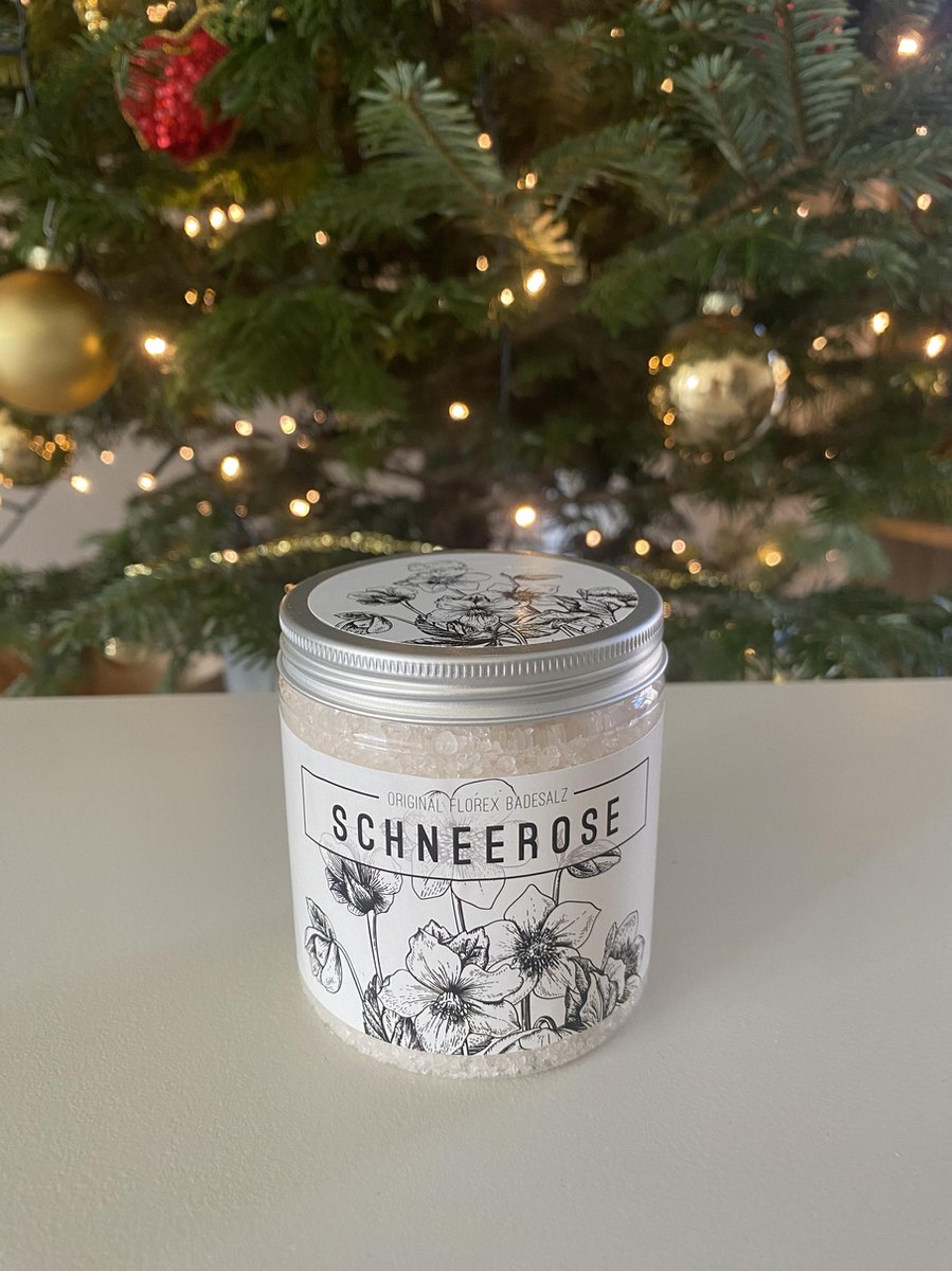 Original Florex® - Bath salt 300g in a container Snow Rose - Christmasrose - Helleborus