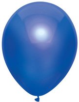 Ballonnen metallic marine blauw - 30 cm - 50 stuks
